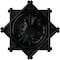 Ekena Millwork Antilles Ceiling Medallion (Fits Canopies up to 6"), Hand-Painted Black Pearl, 38 1/4"OD x 1 1/2"P CM38ANBPS - alternate 1